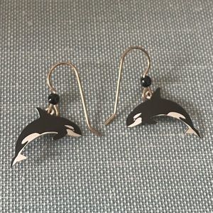 Dangly Orca Earrings
